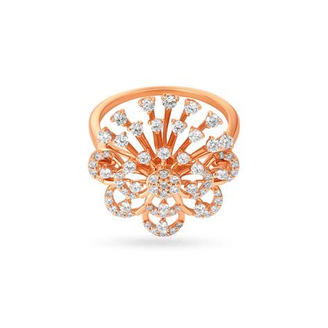 Hypnotic Floral Cocktail Diamond Finger Ring