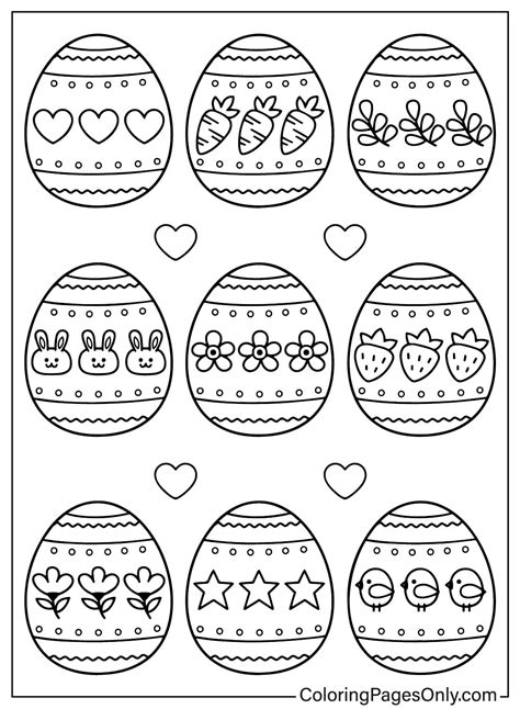 Free Easter Eggs Coloring Pages – Fun PDF Printable for Kids & Adults