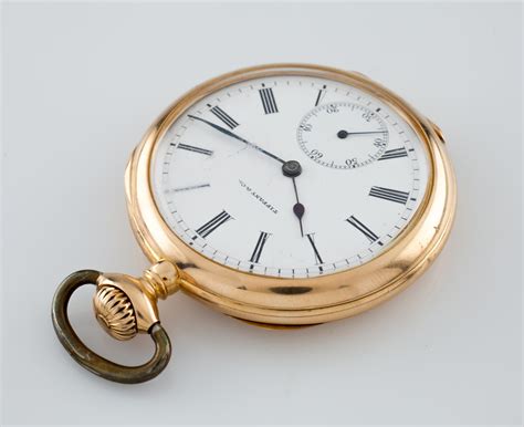 Antique Tiffany and Co. 18k Yellow Gold Open Face Pocket Watch For Sale ...