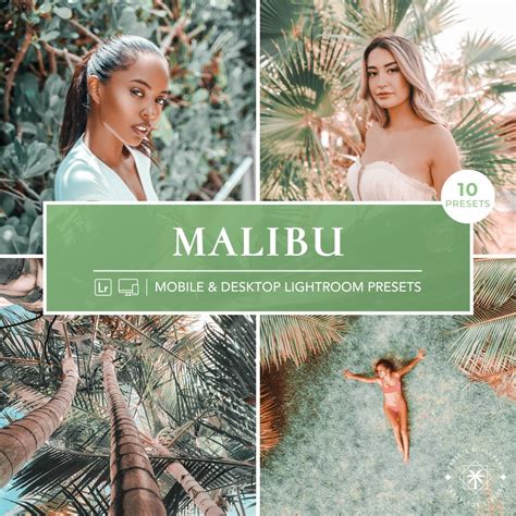 Malibu Lightroom Presets Summer Mobile Presets Beach Travel Mobile ...