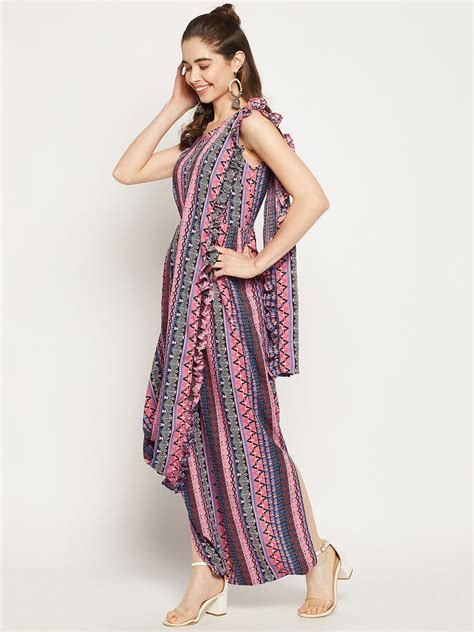 Dhoti Jumpsuit with Attached Dupatta