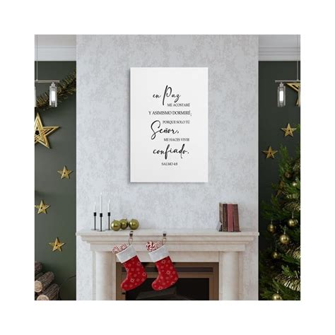 WLF Verso Bíblico Español, Salmo 4 8, En Paz Me India | Ubuy