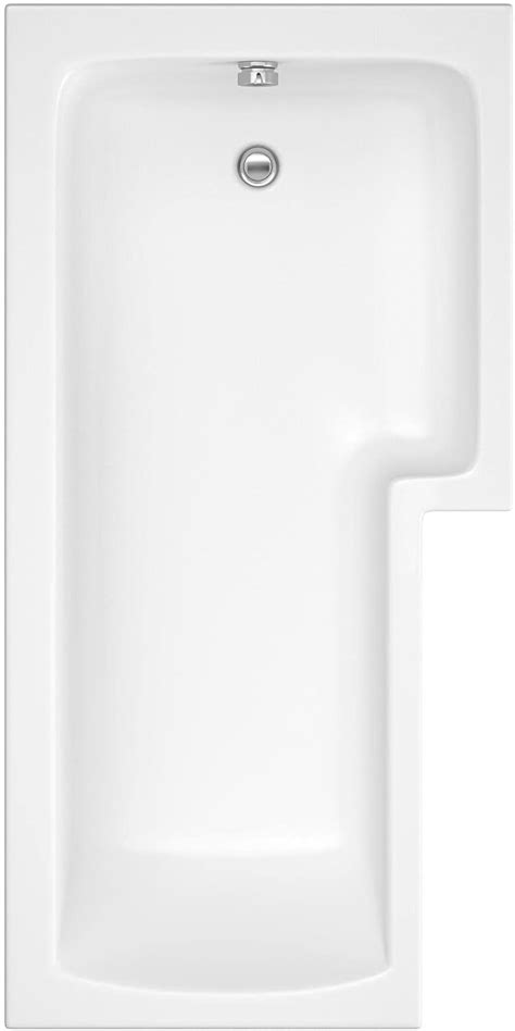 Qubix 1700 x 850mm Right Hand L-Shaped Shower Bath | Ubuy India