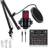 DIGIMORE Condenser Microphone Kit with Studio Headphones, Live Sound ...