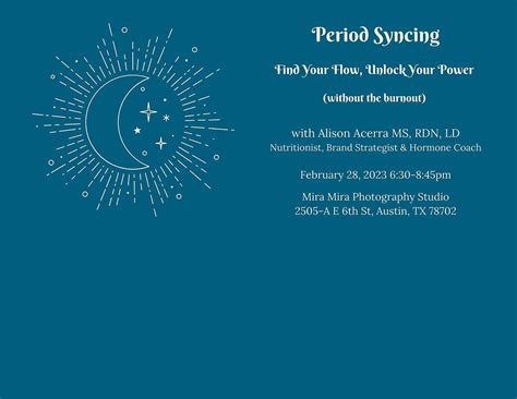 Period Syncing - Find Your Flow, Unlock Your Power, Mira Mira ...