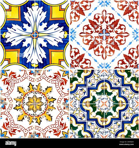 Vintage ceramic tiles Stock Photo - Alamy