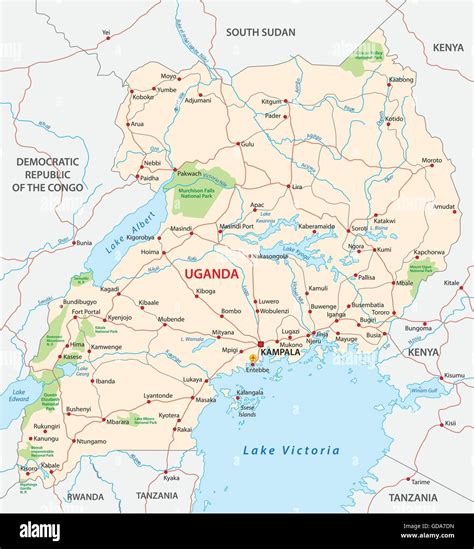 Map Of Kampala Uganda Africa