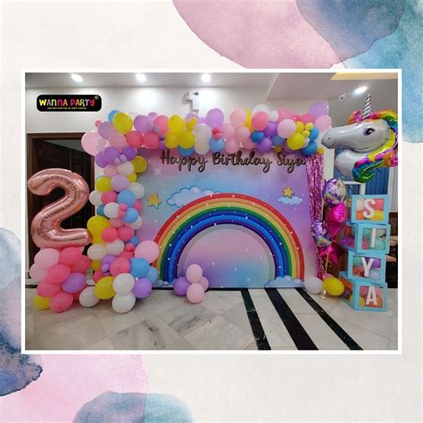 Unicorn Birthday Set Up with Personalized Name Box – Wanna Party