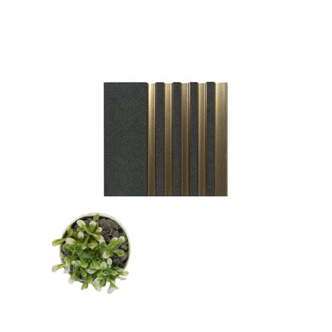 Grey Leather Charcoal Louvers Panel Fabric 9.5x0.39 Ft - Wl 3203 – Next ...