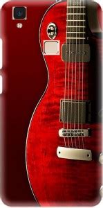 Crafto Rama Back Cover for Vivo V3, Guitar, Music, Music Lover, Red ...