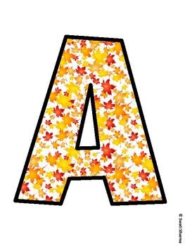 Fall, Autumn Bulletin Board Letters, Fall Hallway Display school ...