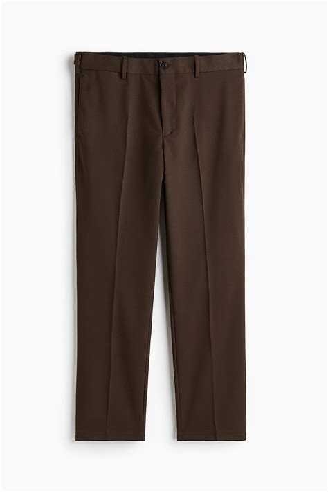 Men’s Brown Regular Fit Cropped Pants | H&M CA