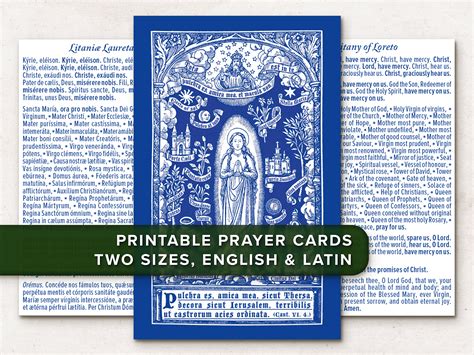 Litany of the Blessed Virgin Mary loreto Printable Traditional Catholic ...