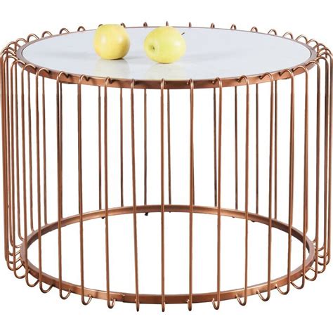 Metalkart Terrazzo White Marble Coffee Table - Punam Metalcrafts