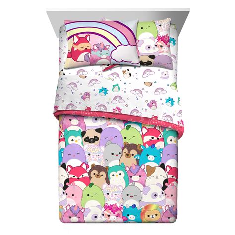 Squishmallows Twin Bed in a Bag, Comforter and Sheets, Multicolor ...