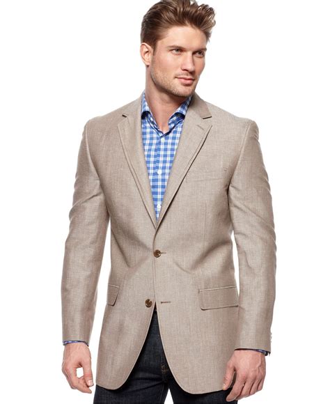Michael Michael Kors Jacket, Solid Linen Blazer - Blazers & Sport Coats ...