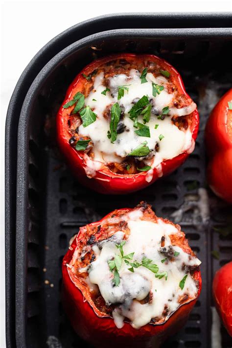 Air Fryer Stuffed Peppers - Food Faith Fitness