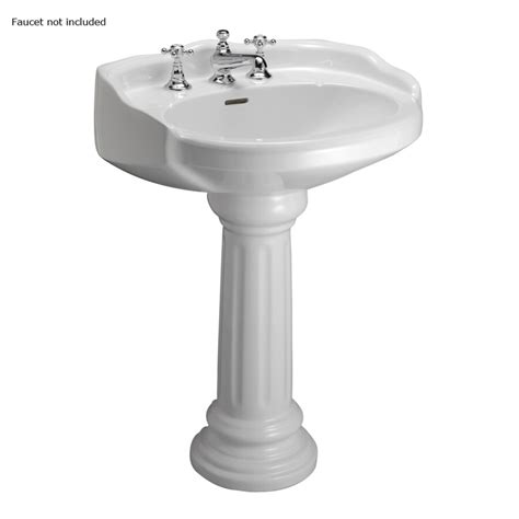Artisanal Attic 22 Inch Vitreous China Pedestal Lavatory Sink – Compact Elegant Bathroom Sink With Mounting Hardware, Space-Saving Pedestal Base