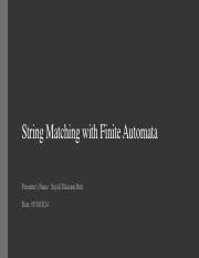 Image result for String Matching with Finite Automata