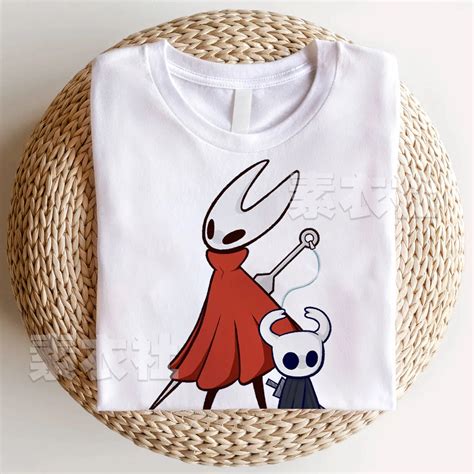 Hollow Knight Silksong White T Shirt - Hornet & The Knight - Hollow ...