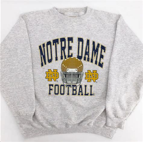 Vintage 90s Notre Dame Fighting Irish Pullover Crewneck - Bluefink