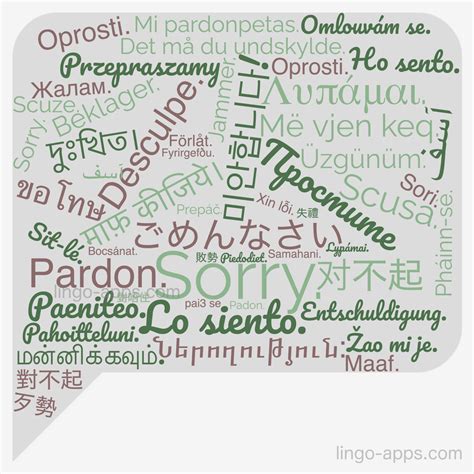 How to Say "Sorry." in 50 Different Languages? - LingoCards - Top ...