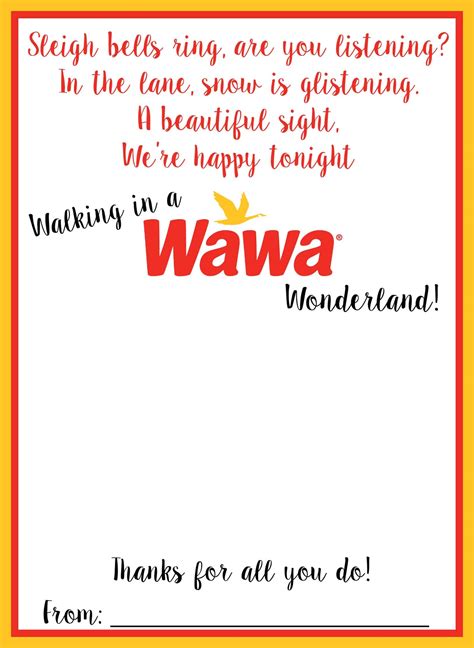 Wawa FREE Printable Holiday Gift Card Holder - Mama Cheaps®