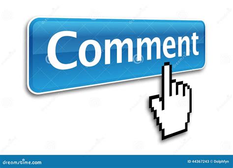 Comment button stock illustration. Image of people, comment - 44367243