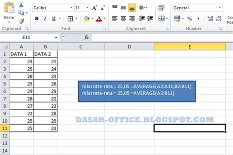 Rumus Cara Mencari Rata-Rata di Excel