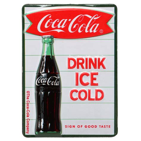 Buy Open Road Brands Coca-Cola Drink Ice Cold Vintage Embossed Metal ...