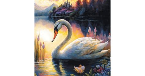 Scenic Swan on Lake Jigsaw Puzzle | Zazzle