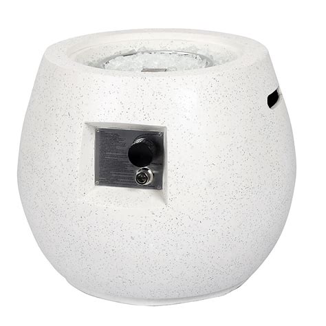 Damerin 40000-BTU White Composite Liquid Propane Outdoor Fireplace ...