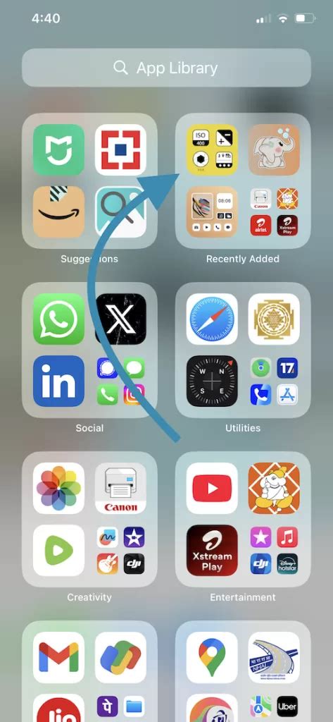 Image result for How to Hide App Library