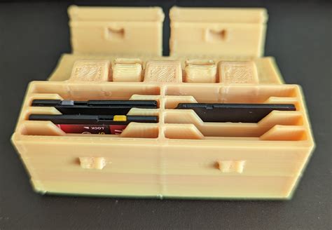 Fully 3D Printed 4-Segment Configurable Storage Box With Hinged Lid and ...