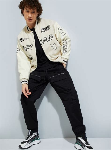 Buy URB_N Men Printed Varsity Jacket Online at just Rs. 2999.0 ...