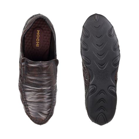 Buy Mochi Men Brown Leather Loafer UK/5 EU/39 (71-8682) at Amazon.in