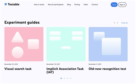 5 things to try on our new website – Testable - Create experiments ...