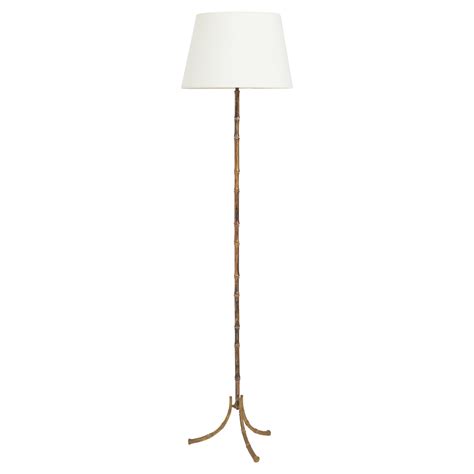 Hollywood Glam Brass Faux Bamboo Highly Stylized Floor Lamp For Sale at ...