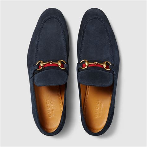 Horsebit suede loafer with Web - Gucci Men's Moccasins & Loafers ...