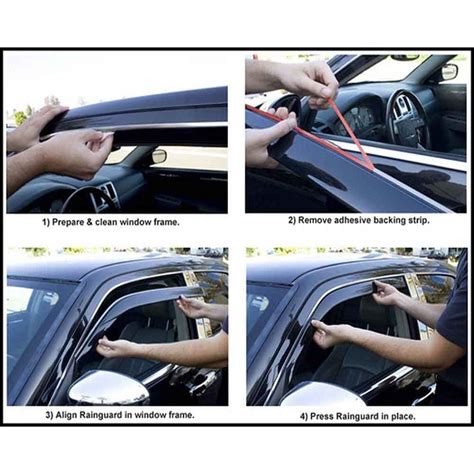 Car Window Door Visor & Rain Visor 6 Pcs. For 7 Seater – Car Shala
