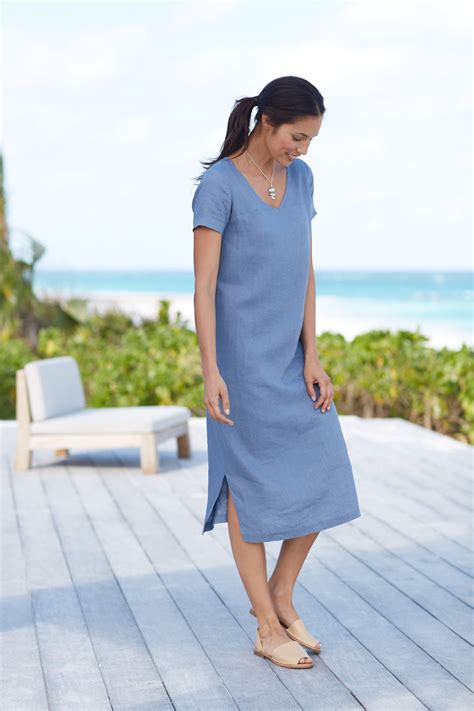 Pure Jill V-neck linen dress from J.Jill | Everyday casual outfits ...
