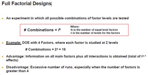 Image result for Design of Experiments Full Factorial Design