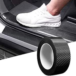 RYLAN High Gloss Anti Scratch Black Carbon Fiber Paint Protection Film ...
