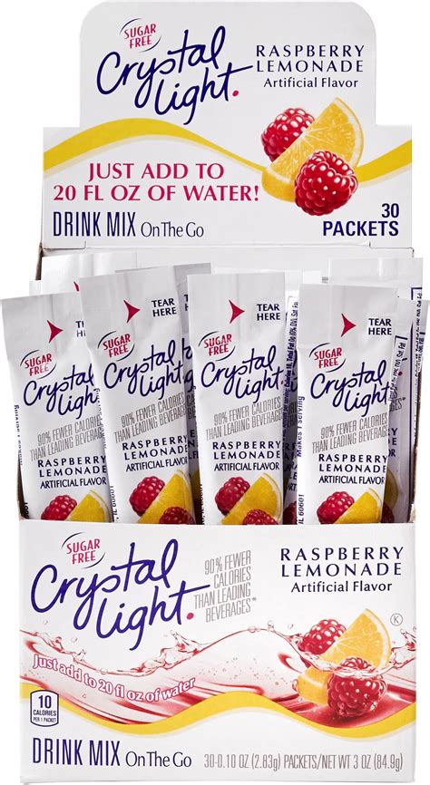 Amazon.com : Crystal Light Pure Lemonade Naturally Flavored Powdered ...