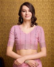 Pink Elegant & Gold-Toned Ikat Woven Saree with Zari Bor