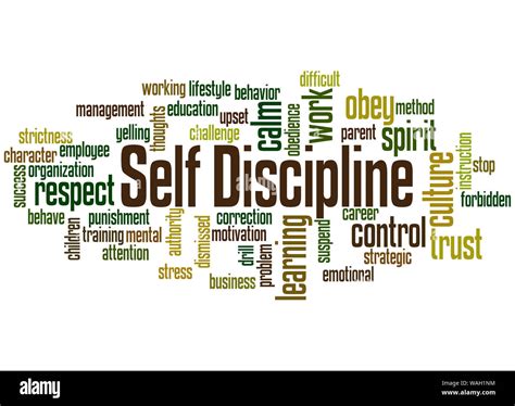 Self discipline word cloud concept on white background Stock Photo - Alamy
