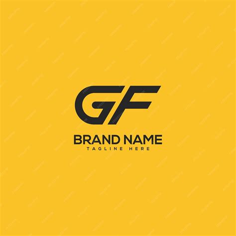 Alphabet minimal letters gf fg business logo design vector | Premium Vector
