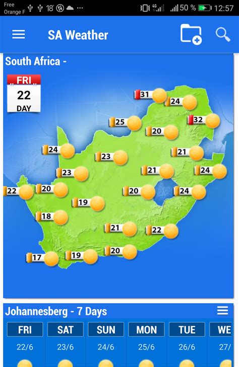 Weather Map Of South Africa