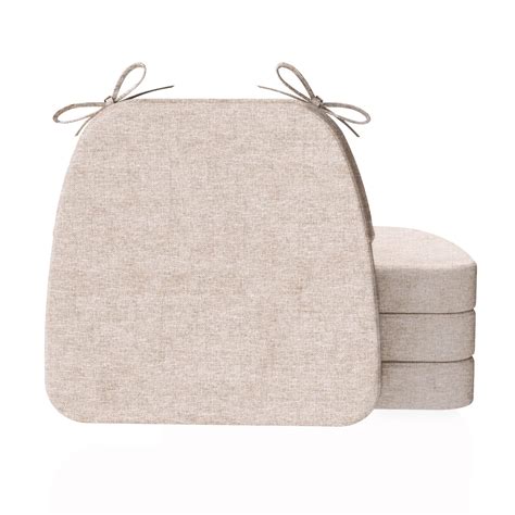 AAAAAcessories D-Shaped Chair Cushions for Dining Chairs with Ties and ...