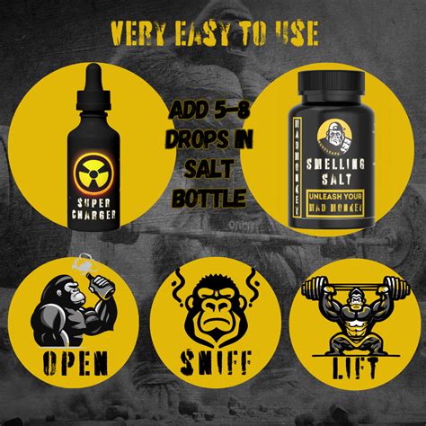 Muscleape Ammonia Stimulant With Activator Fuel. Ammonia Smelling Salt